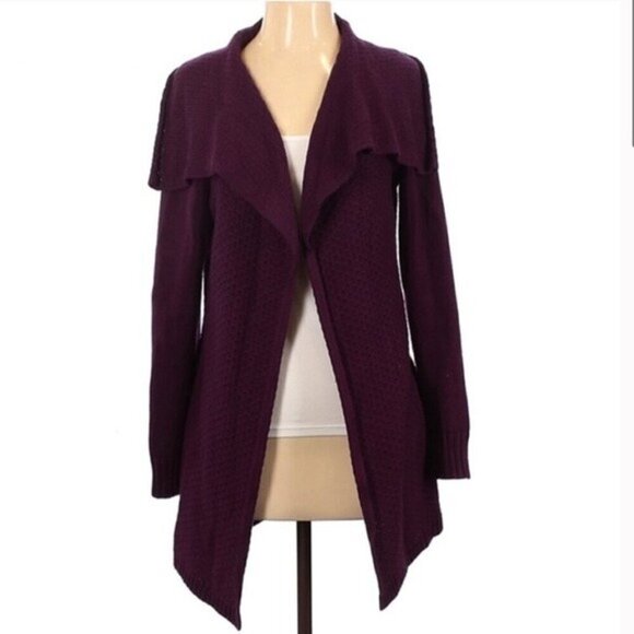 Etcetera Sweaters - Etcetera Purple Cardigan Open Knit Size Medium